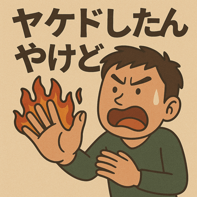 ヤケドしたんやけど
