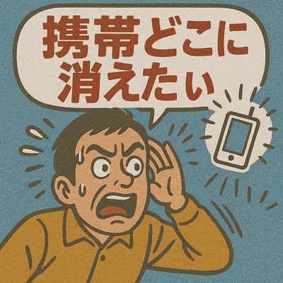 携帯どこに消えたぃ