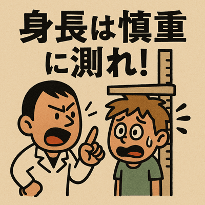 身長は慎重に測れ