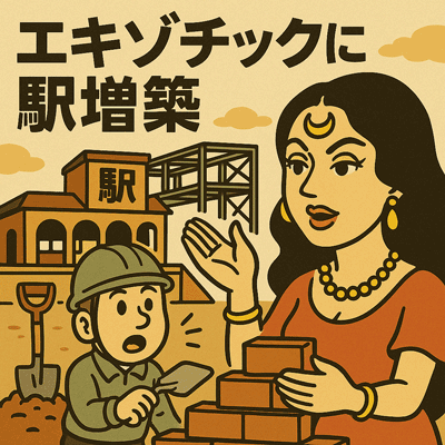 エキゾチックに駅増築