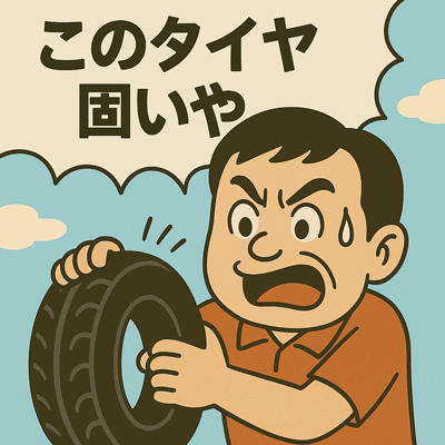 このタイヤ固いや