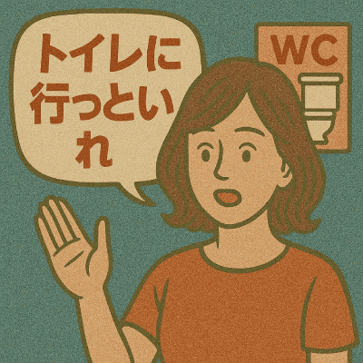 トイレに行っといれ