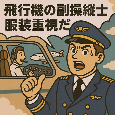 飛行機の副操縦士は服装重視だ