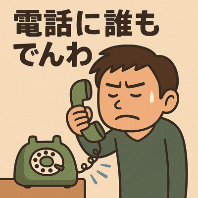 電話に誰もでんわ