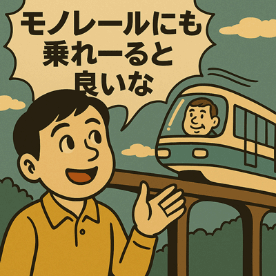 モノレールにも乗れーると良いな