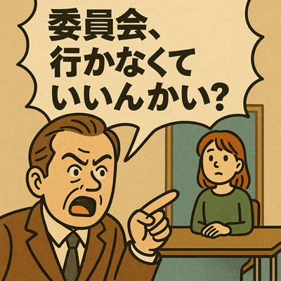 委員会、行かなくていいんかい?