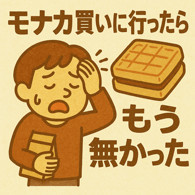 モナカ買いに行ったらもう無かった
