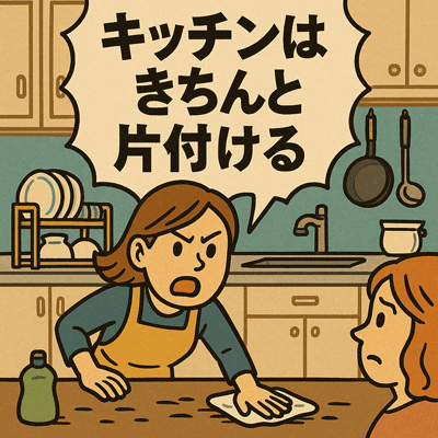 キッチンはきちんと片付ける