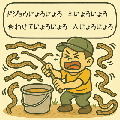 ドジョウにょろにょろ三にょろにょろ 合わせてにょろにょろ六にょろにょろ18