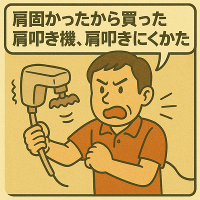 肩固かったから買った肩叩き機、肩叩きにくかった40