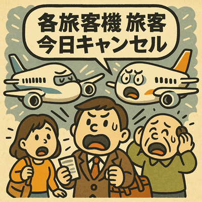 各旅客機 旅客 今日キャンセル64